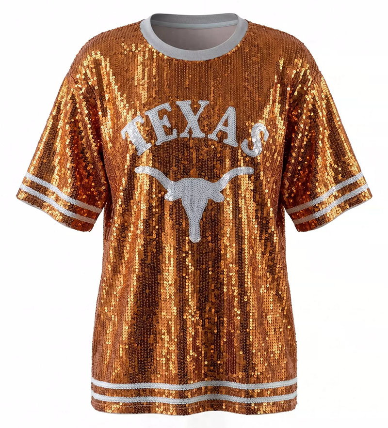 Long Style Women Longhorn Sequin Jersey