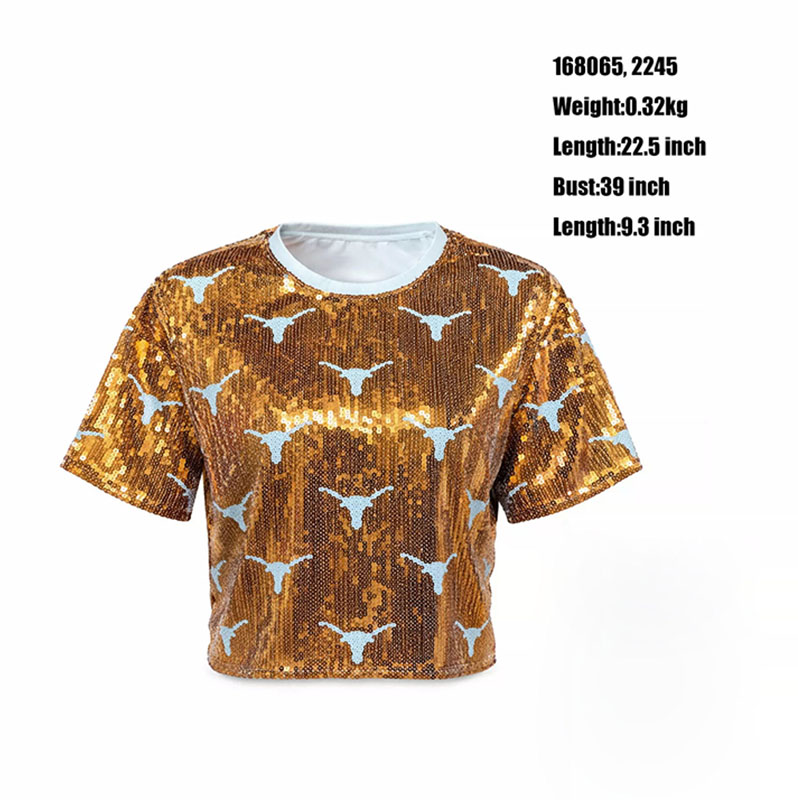 Longhorn Game Day Sequin Cheer Shirt